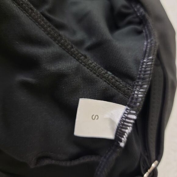 Belted Bathing Suit Solid Black V Neck One Piece Swimsuit Tummy Control Size S - Picture 6 of 7